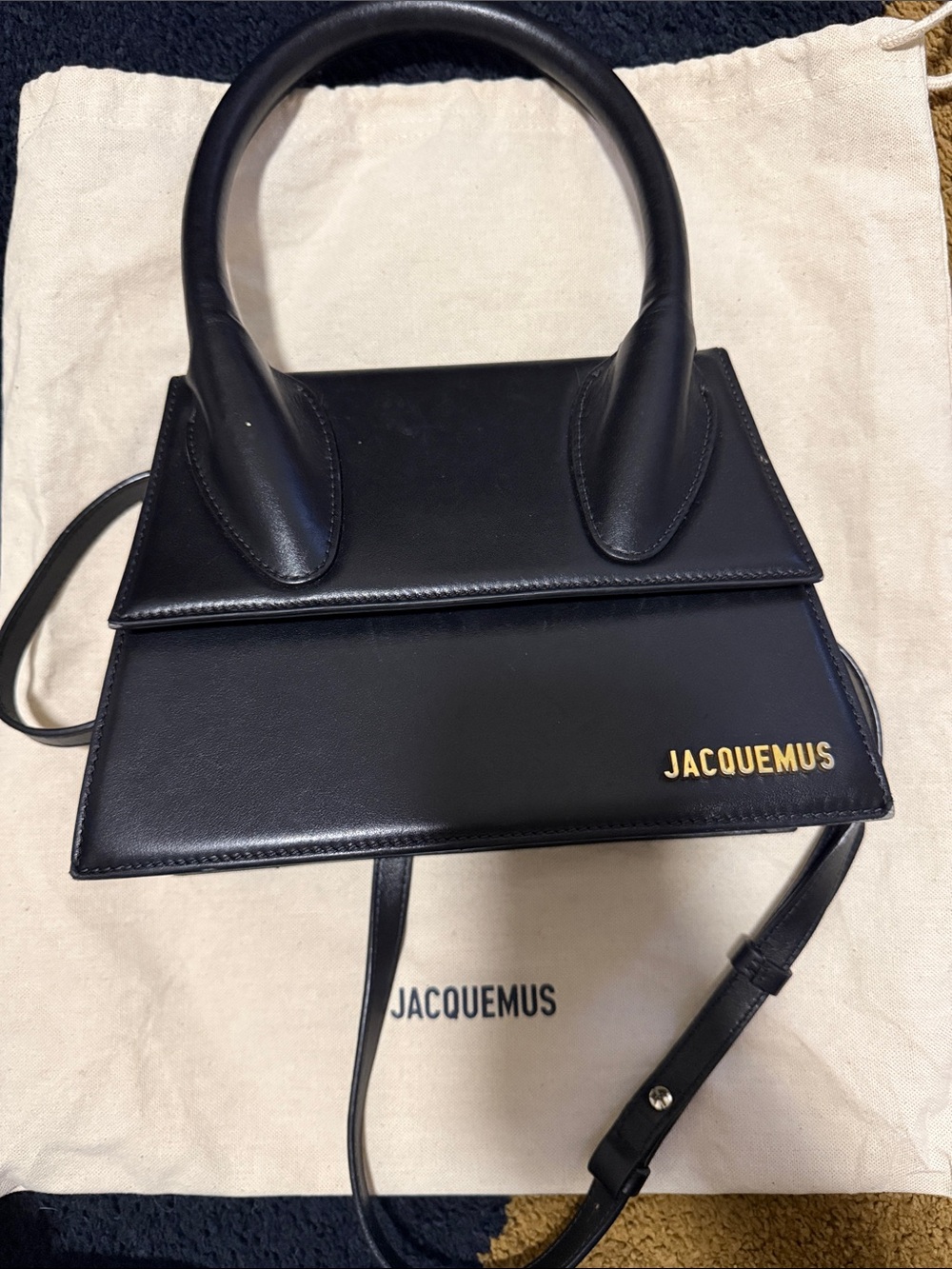 Jacquemus Black Leather Le Chiquito